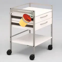 Accesoires dispenser en afvalbak trolley - Injectiemateriaal dispenser,